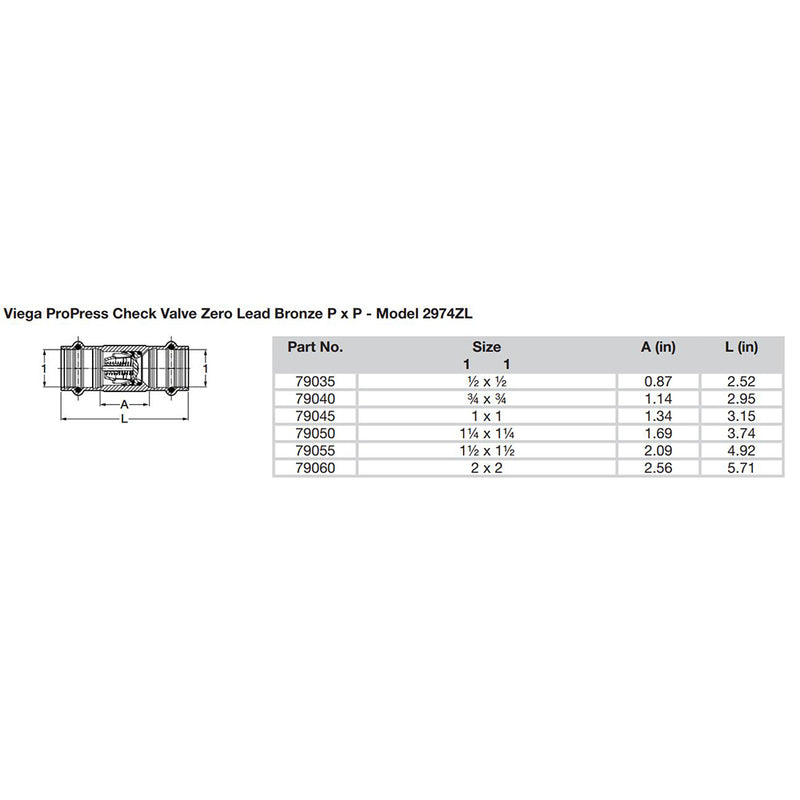 Load image into Gallery viewer, Viega ProPress 1&quot; Zero Lead Check Valve - Double Press Connection - Smart Connect Technology [79045]
