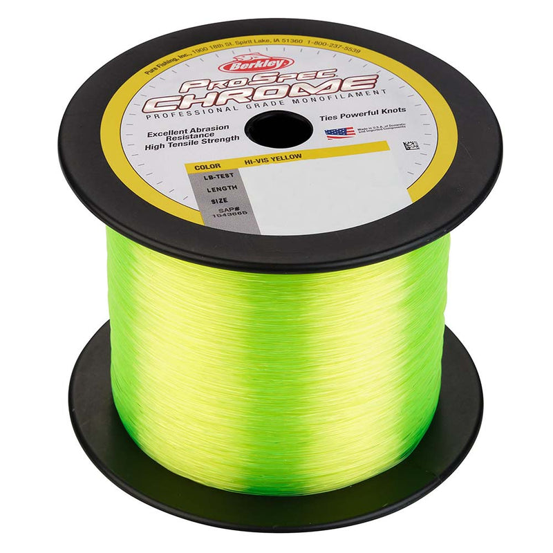 Load image into Gallery viewer, Berkley ProSpec Chrome Hi-Vis Yellow Monofilament - 130 lb - 2000 yds - PSC5B130-HVY [1543435]
