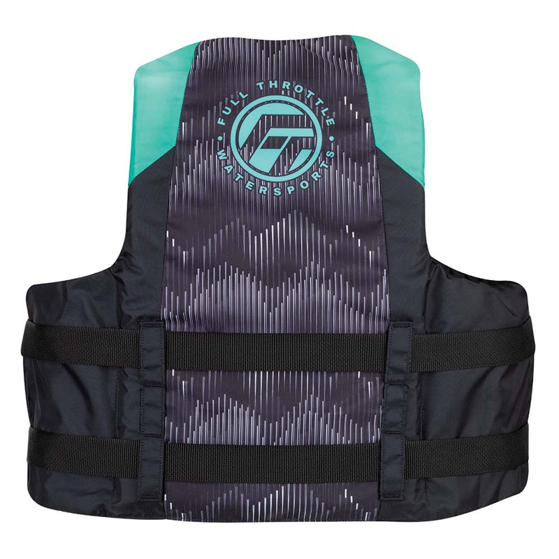 Load image into Gallery viewer, Full Throttle Adult Nylon Life Jacket - L/XL - Aqua/Black [112200-505-050-22]
