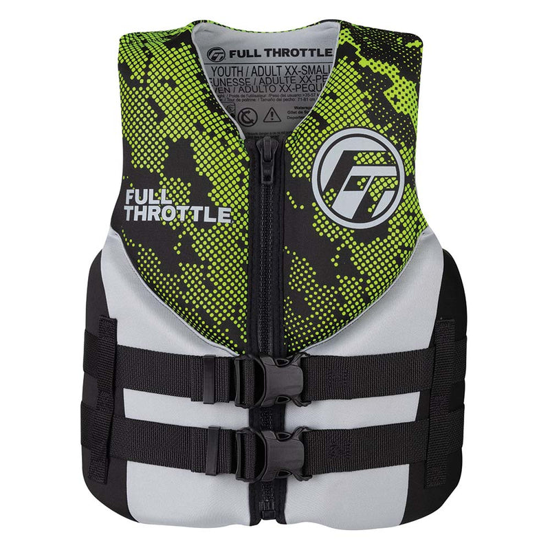 Load image into Gallery viewer, Full Throttle Junior Hinged Neoprene Life Jacket - Green [142400-400-009-22]
