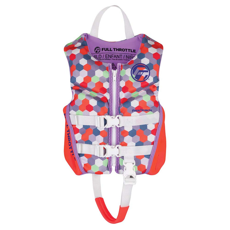 Load image into Gallery viewer, Full Throttle Child Rapid-Dry Flex-Back Life Jacket - Pink [142500-105-001-22]
