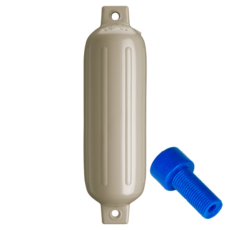 Load image into Gallery viewer, Polyform G-3 Twin Eye Fender 5.5&quot; x 19&quot; - Sand w/Adapter [G-3-SAND]
